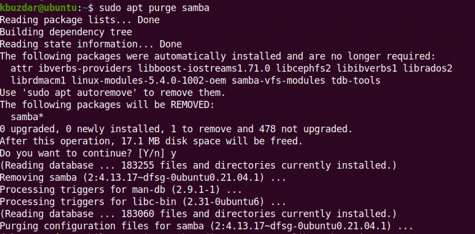 How To Remove And Uninstall Samba From Ubuntu 4 How to remove and uninstall samba from ubuntu 4