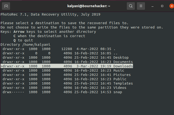 Photorec: Recovering Deleted Files On Ubuntu 4 Untitled3