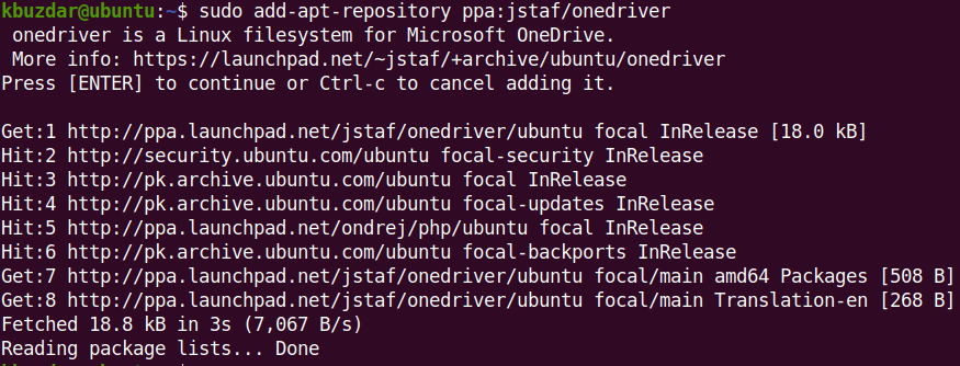 How to mount microsoft onedrive in ubuntu