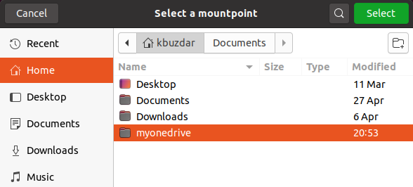 How To Mount Microsoft Onedrive In Ubuntu 6 Select mountpoint