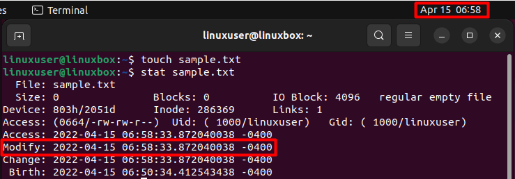 Touch Command In Ubuntu 22.04 4 Touch command in ubuntu 22. 04 4