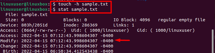 Touch Command In Ubuntu 22.04 10 Touch command in ubuntu 22. 04 10