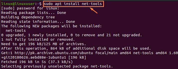 What is arp command in linux