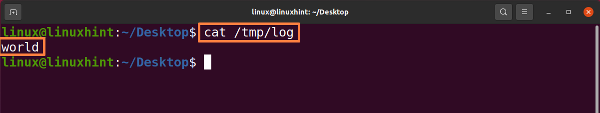 Redirecting Stderr Using The Tee Command In Ubuntu 7 Graphical user interface, text description automatically generated