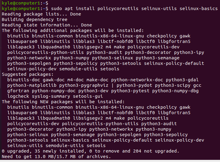 Selinux on ubuntu tutorial