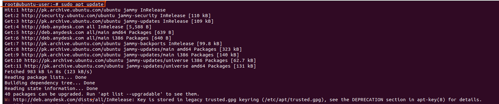 How To Install Anydesk On Ubuntu 22.04 8 Chart description automatically generated