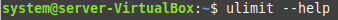 Ulimit command in linux