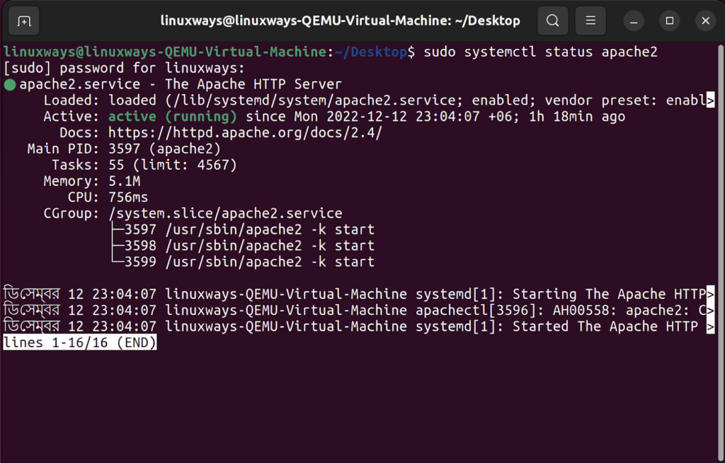 How To Check Apache Status Command In Linux 2 How to check apache status command in linux 2