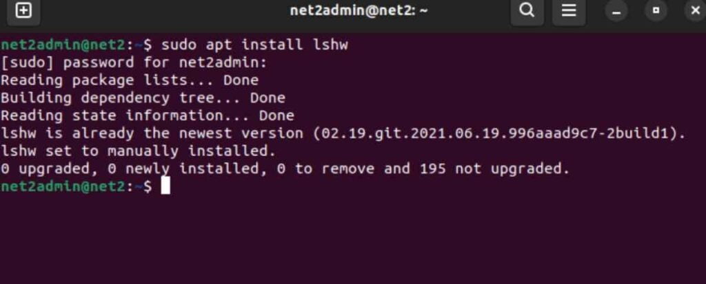 How to display graphics card information on ubuntu 22. 04