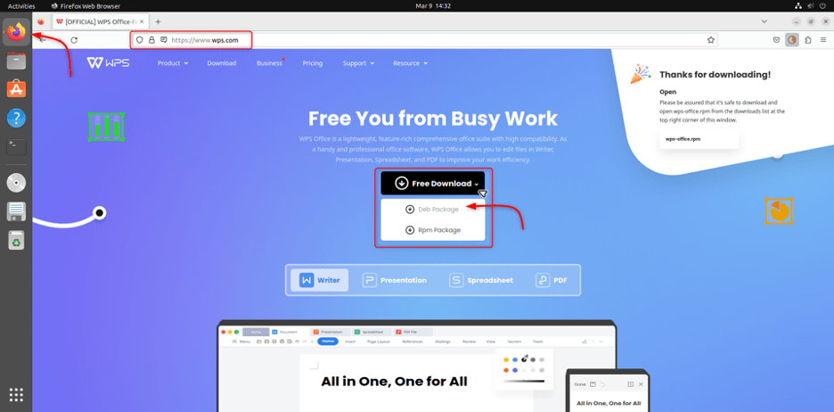 How to install wps office on ubuntu 22. 04