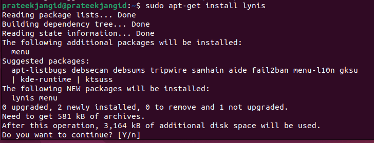 How to install lynis for security on ubuntu 22. 04