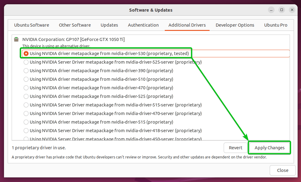 How To Update The Nvidia Drivers On Ubuntu 22.04 Lts 11 Graphical user interface, text, application, email description automatically generated