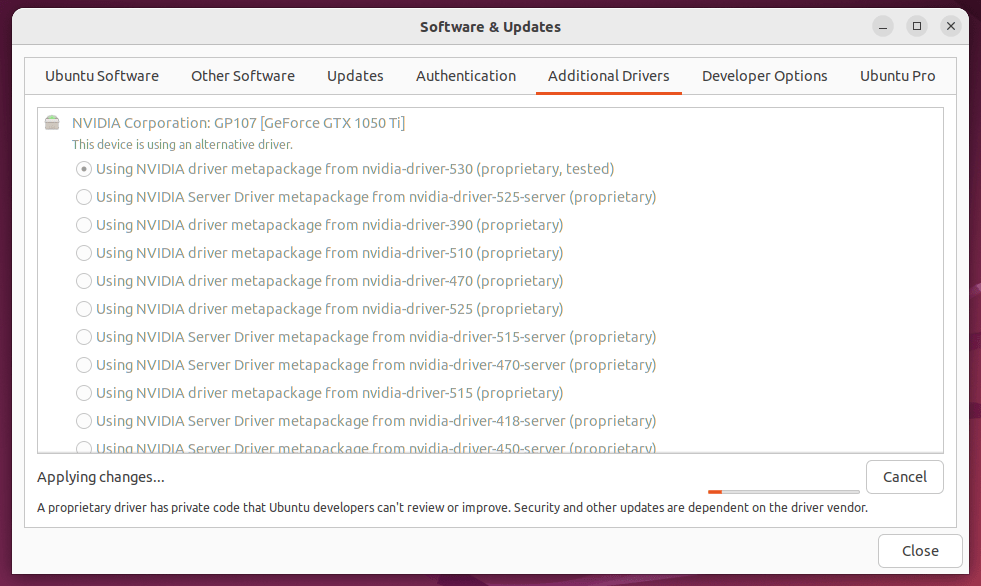 How To Update The Nvidia Drivers On Ubuntu 22.04 Lts 14 Graphical user interface, text, application, email description automatically generated