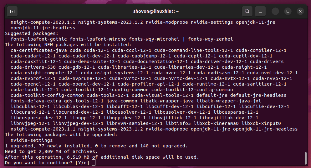 How To Install The Latest Version Of Nvidia Cuda On Ubuntu 22.04 Lts 18 Text description automatically generated