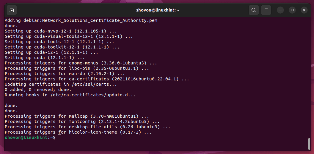 How To Install The Latest Version Of Nvidia Cuda On Ubuntu 22.04 Lts 21 Text description automatically generated