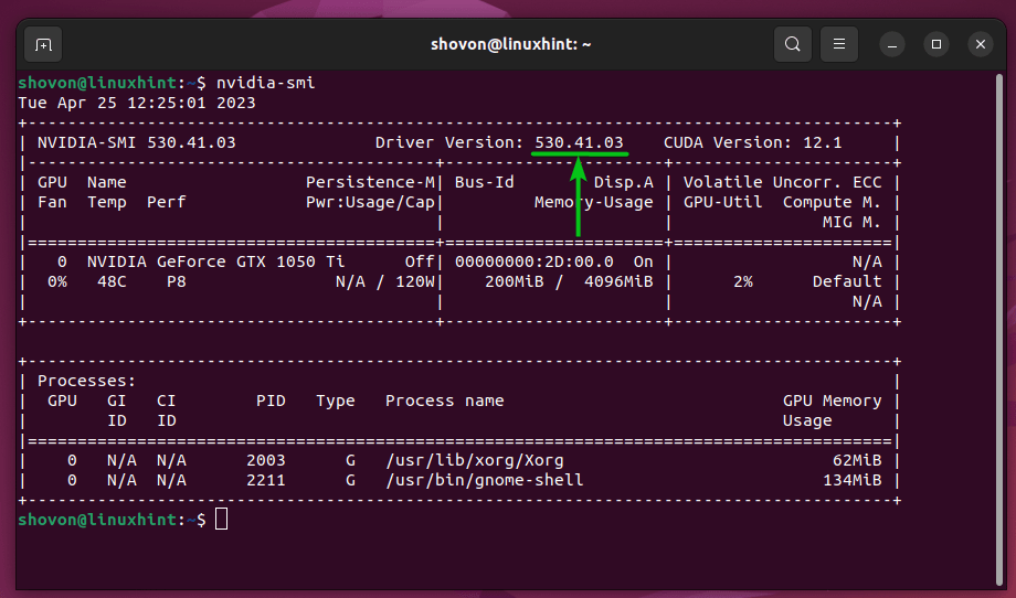 How To Update The Nvidia Drivers On Ubuntu 22.04 Lts 22 Text description automatically generated