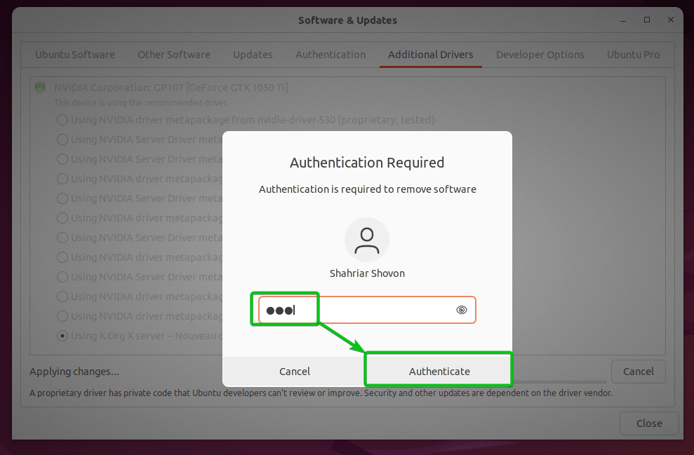 How To Clean Install Nvidia Drivers On Ubuntu 22.04 Lts 4 Graphical user interface, text, application description automatically generated