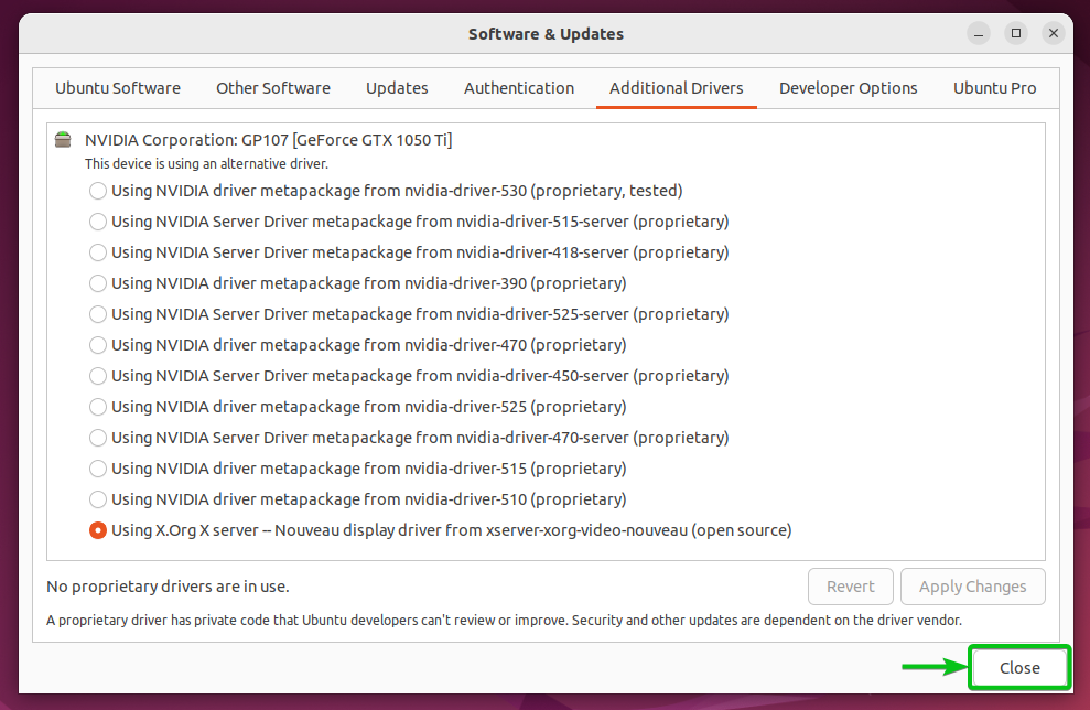 How To Clean Install Nvidia Drivers On Ubuntu 22.04 Lts 6 Graphical user interface, text, application, email description automatically generated