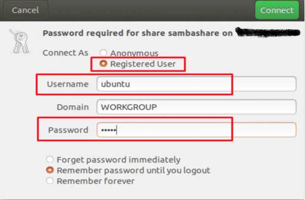 required credentials ubuntu