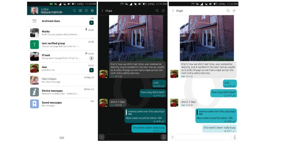 Deltatouch, una app de mensajeria para ubuntu touch