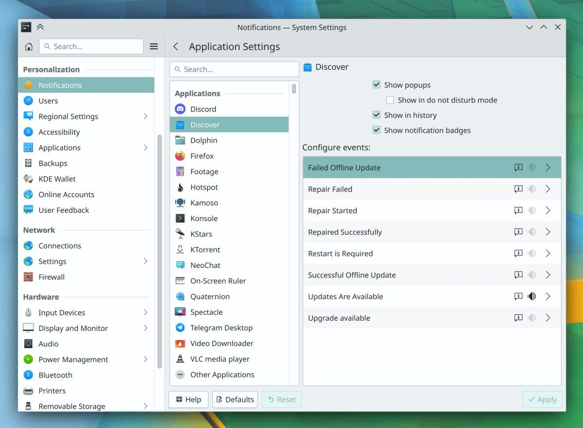 Kde Trabaja En Temas De Sonido Para Plasma 6 3 Página de notificaciones de preferencias del sistema en kde