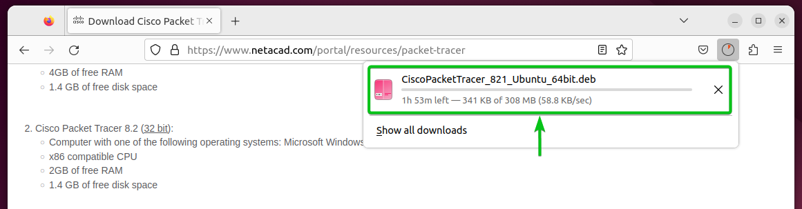How To Install Cisco Packet Tracer On Ubuntu 22.04 Lts 7 A screenshot of a computer description automatically generated with medium confidence