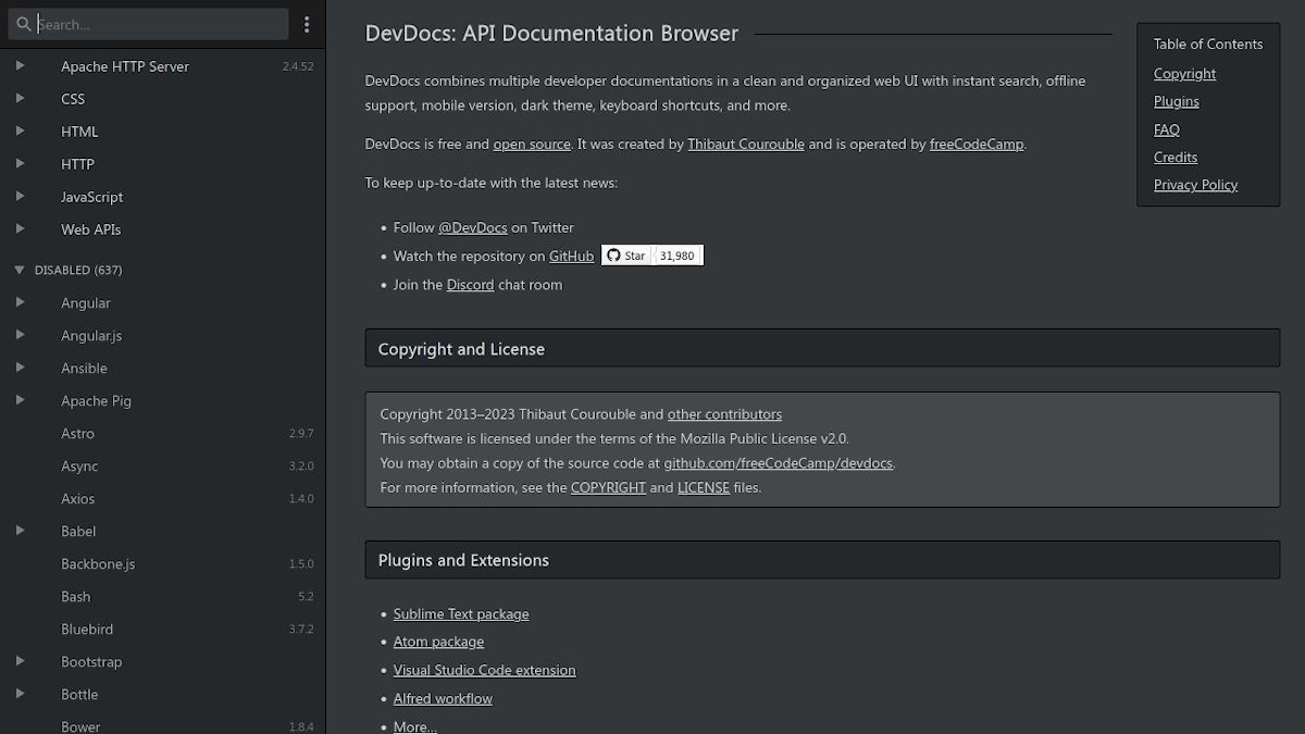 Devdocs: Un Genial Sitio De Código Abierto Para Desarrolladores 3 Devdocs. Io: un navegador de documentación de api