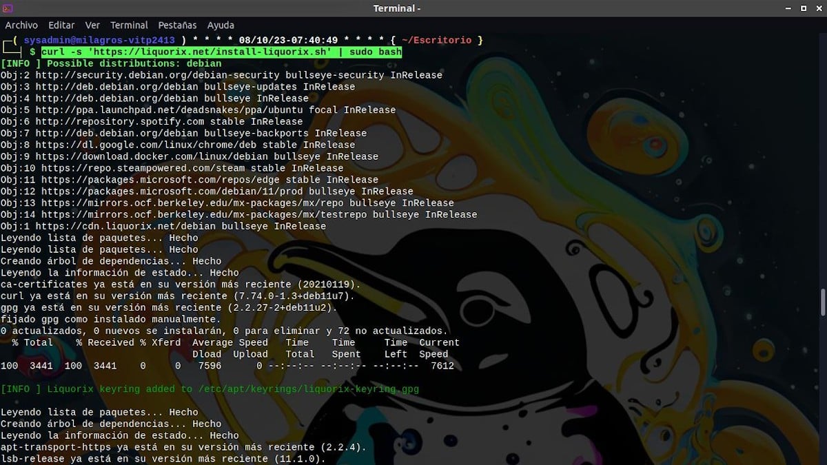 Liquorix: Un Kernel Linux Alternativo De Bajo Consumo Y Latencia 4 Instalación de kernel linux liquorix - pantallazo 1