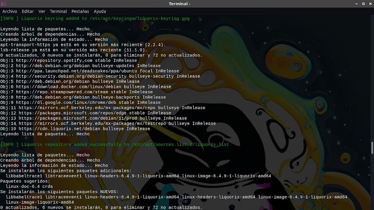 Liquorix: Un Kernel Linux Alternativo De Bajo Consumo Y Latencia 5 Instalación de kernel linux liquorix - pantallazo 2
