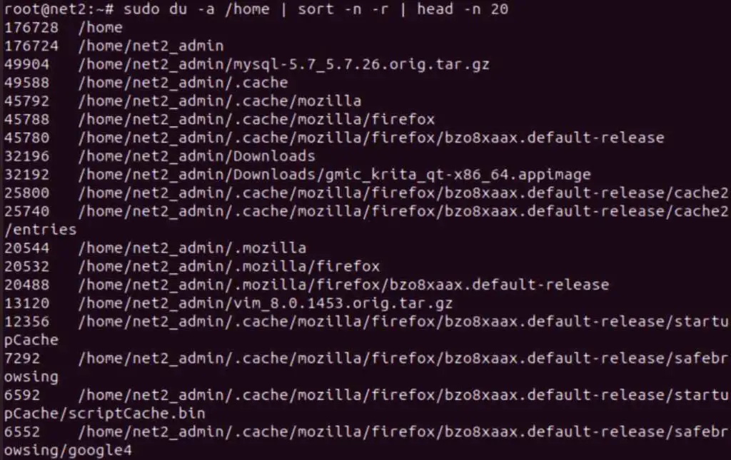 4 Ways To Find Large Files On Linux And Free Up Disk Space 5 Sudo du with sort and head