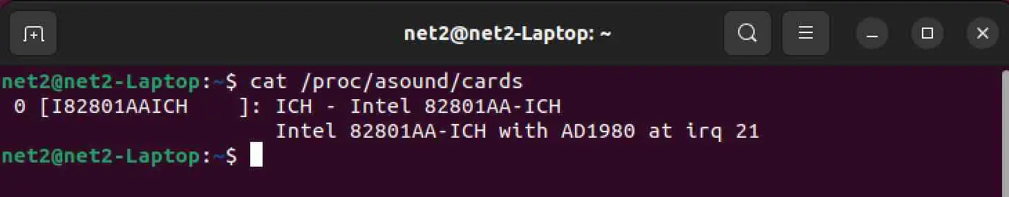 How to display your sound card details using the terminal on ubuntu 22. 04