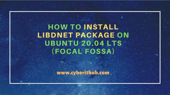 How to install libdnet package on ubuntu 20. 04 lts (focal fossa)