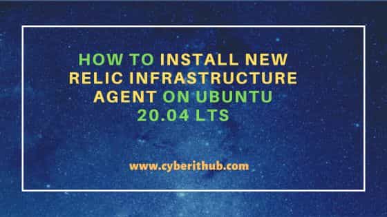 How to install new relic infrastructure agent on ubuntu 20. 04 lts