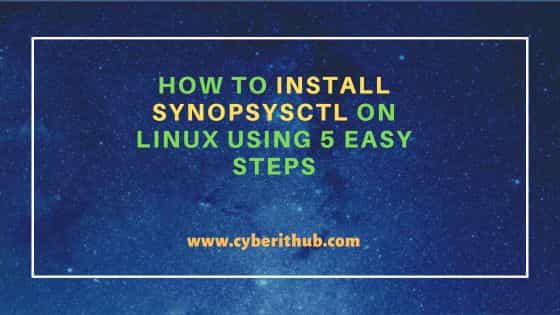 How to Install Synopsysctl on Linux Using 5 Easy Steps 1