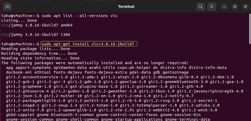How To Install A Specific Version Of Some Packages In Linux/Ubuntu? 3 How to install a specific version of some packages in linux/ubuntu? 3