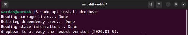 How to install and configure dropbear on ubuntu