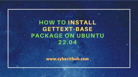 How to install gettext-base package on ubuntu 22. 04