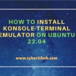 How to install konsole terminal emulator on ubuntu 22. 04