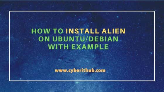 How to install alien on ubuntu/debian with example