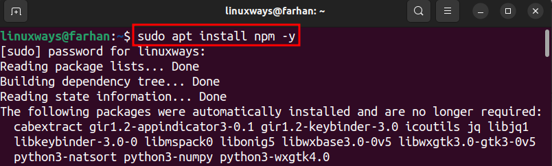 How To Install Npm On Ubuntu 22.04 2 How to install npm on ubuntu 22. 04 2