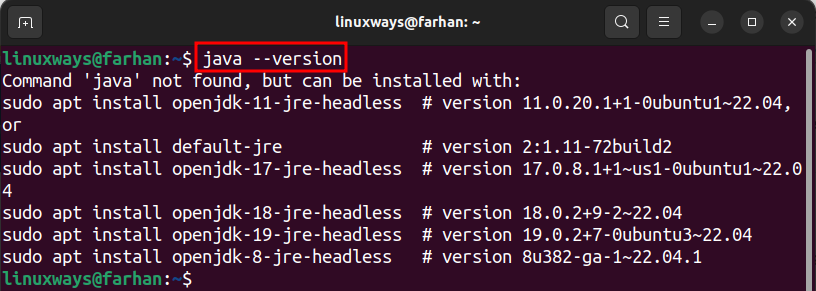 How to install java on ubuntu 22. 04