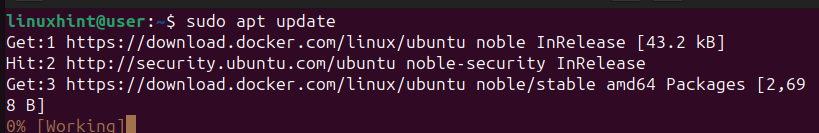 Install docker on ubuntu 24. 04