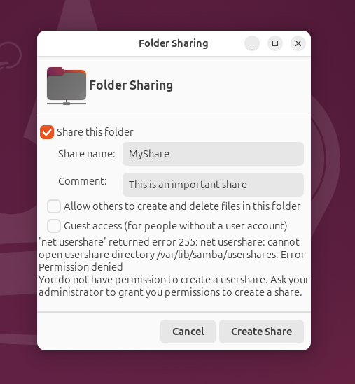 How To Enable And Use Nautilus Samba/Cifs/Windows File Sharing Feature On Ubuntu 24.04 Lts 18 How to enable and use nautilus samba/cifs/windows file sharing feature on ubuntu 24. 04 lts 18