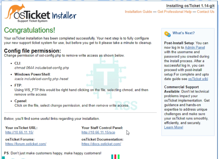 How To Install Osticket V1.14 On Ubuntu 20.04 3 Osticket-installation-congratulations