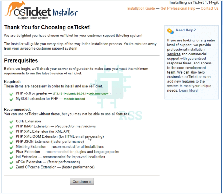 How To Install Osticket V1.14 On Ubuntu 20.04 1 Osticket-prerequisities-check-ok