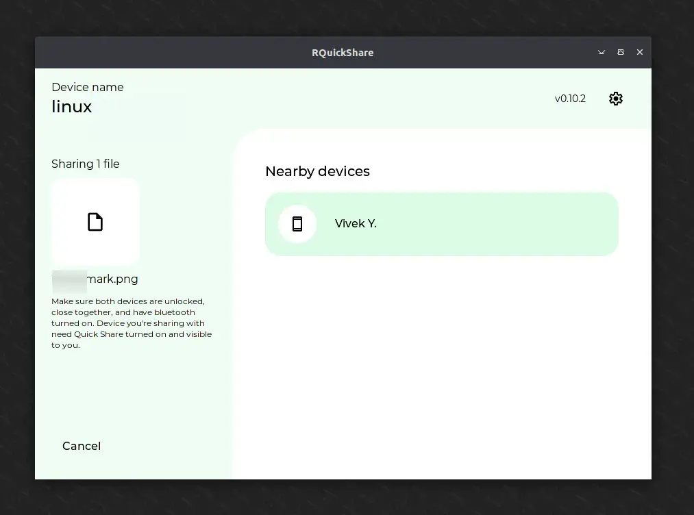 How To Install Rquickshare (Nearbyshare/Quickshare) On Linux 5 Sharing file from desktop to mobile using rquickshare