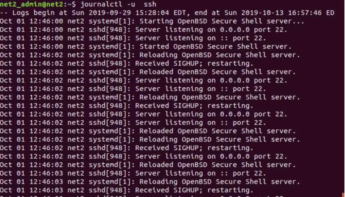 How To Manage Ubuntu Boot Services: List, Start, And Stop Systemd Services At Startup 13 Journalctl -u service_name output