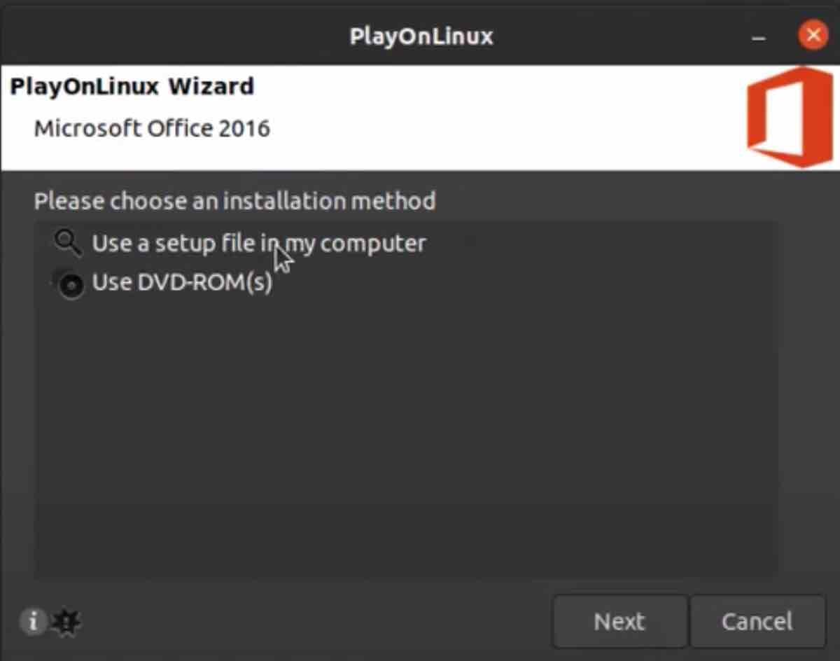 How To Install Microsoft Office On Ubuntu 24.04 4 Playonlinux installation wizard - next button