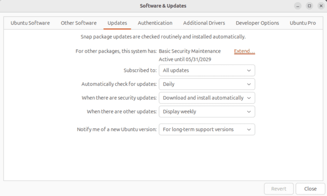 Maximize Ubuntu 24.04 Speed And Efficiency: A Complete Tuning Guide 12 Software updater settings