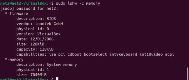 Maximize Ubuntu 24.04 Speed And Efficiency: A Complete Tuning Guide 9 Lshw memory output